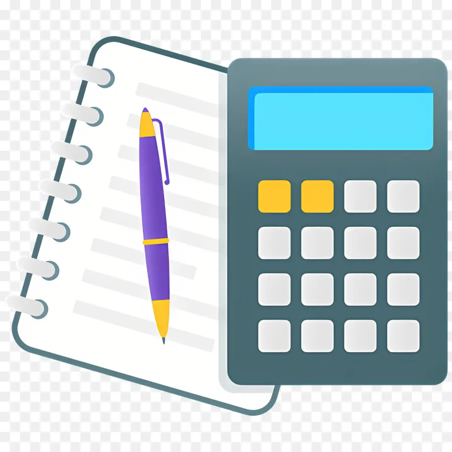 Calcul Budgétaire，Carnet Et Calculatrice PNG