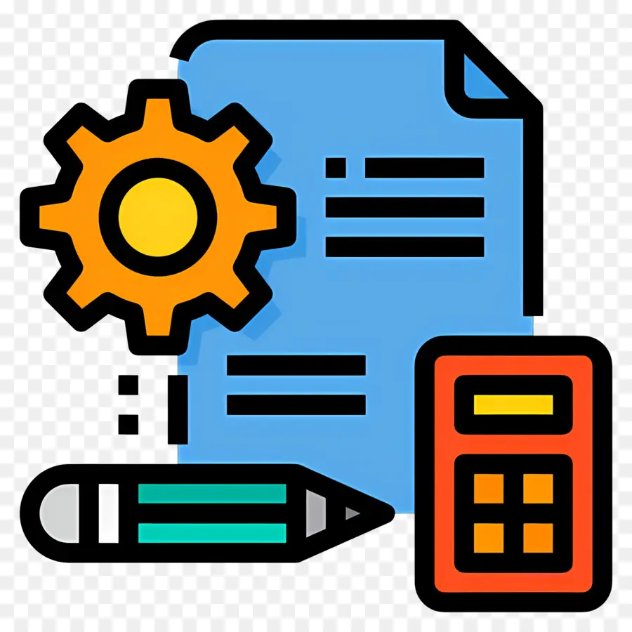 Calcul Budgétaire，Document Et équipement PNG