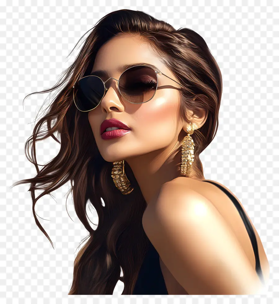 Deepika Padukone，Femme Avec Des Lunettes De Soleil PNG