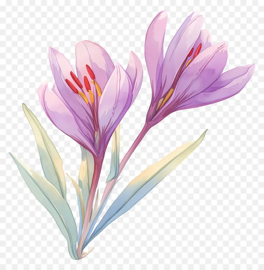 Crocus Safrané，Fleurs De Crocus PNG