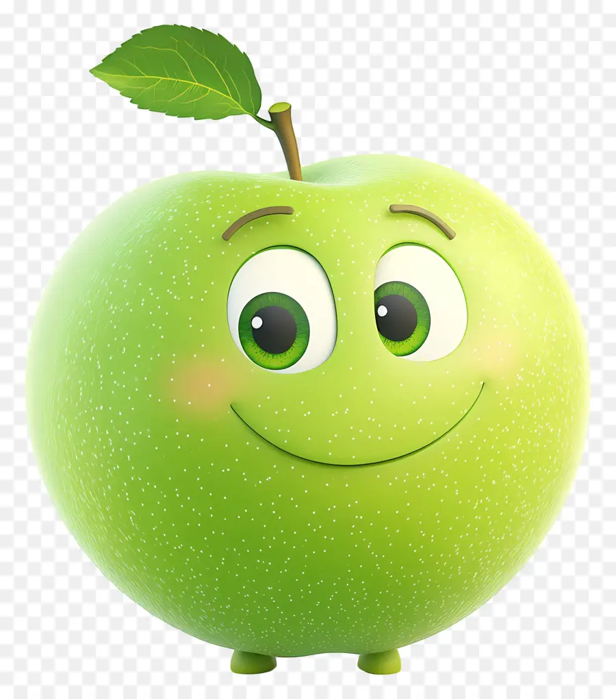 Pomme Verte，Souriant PNG