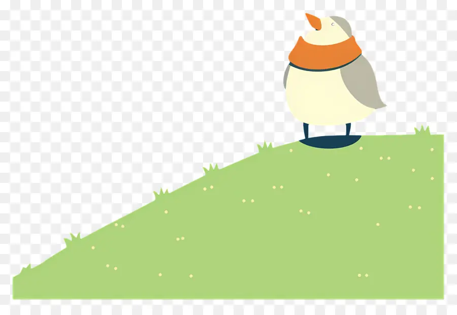 Oiseau De Dessin Animé，Oiseau Sur La Colline PNG