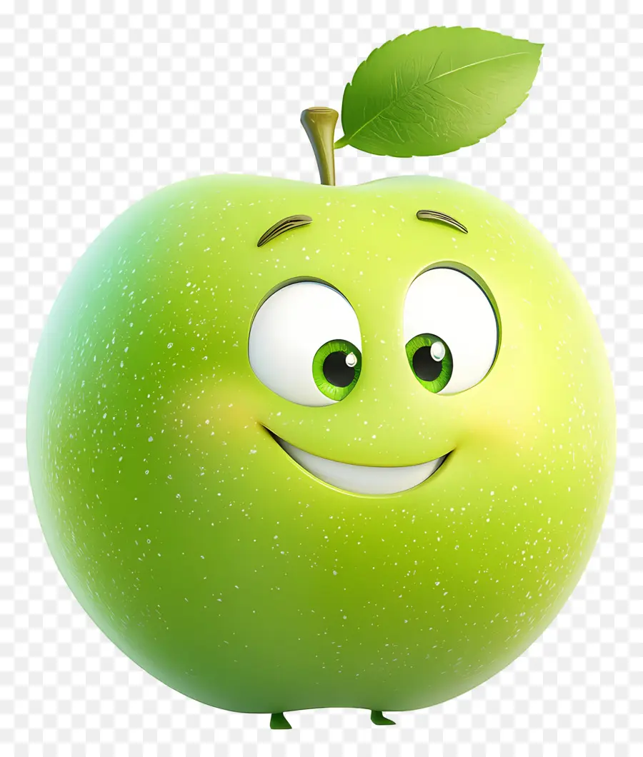 Pomme Verte，Souriant PNG