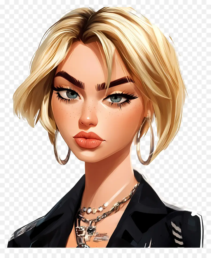 Miley Cyrus，Femme Blonde De Dessin Animé PNG