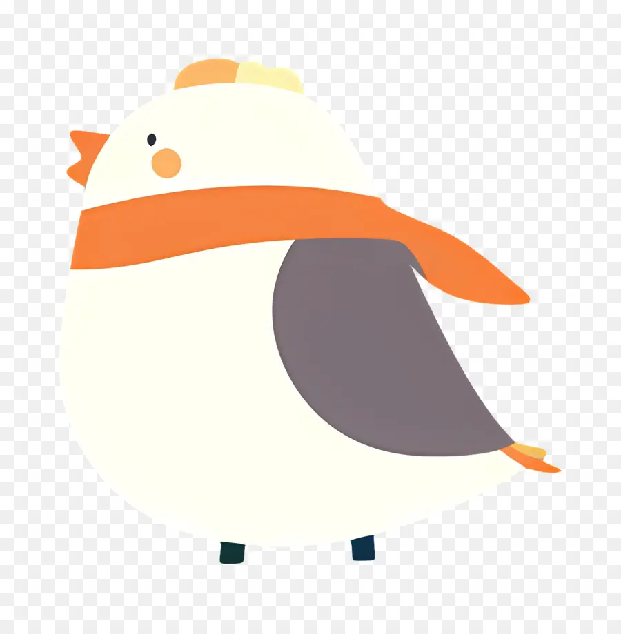 Oiseau De Dessin Animé，Oiseau Avec écharpe PNG