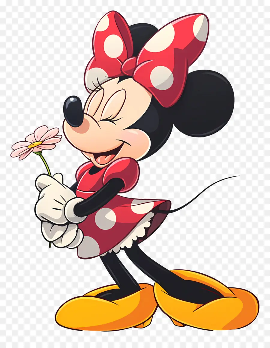 Minnie Souris，Souris De Dessin Animé Avec Cupcake PNG