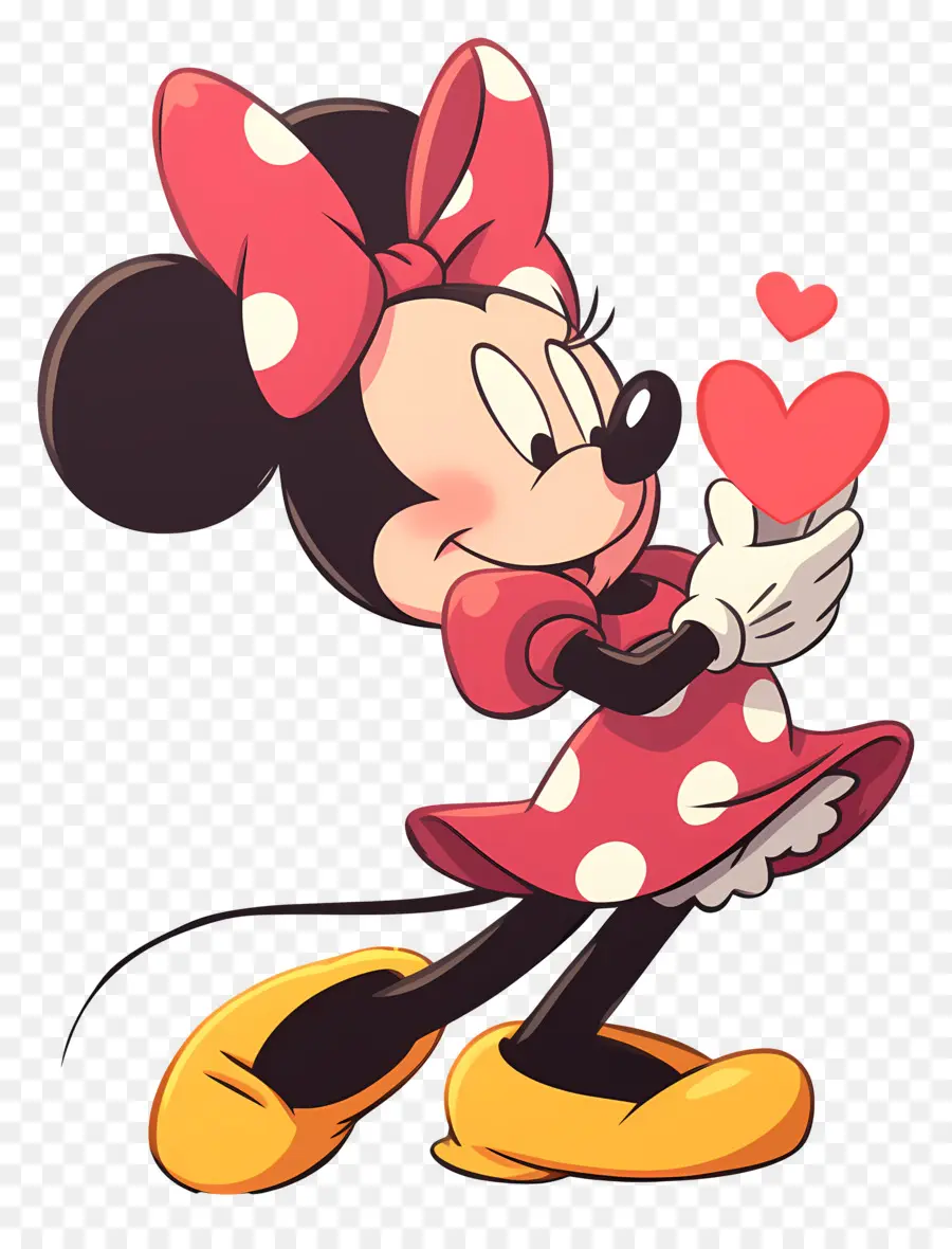 Minnie Souris，Minnie Mouse Avec Cadeau PNG