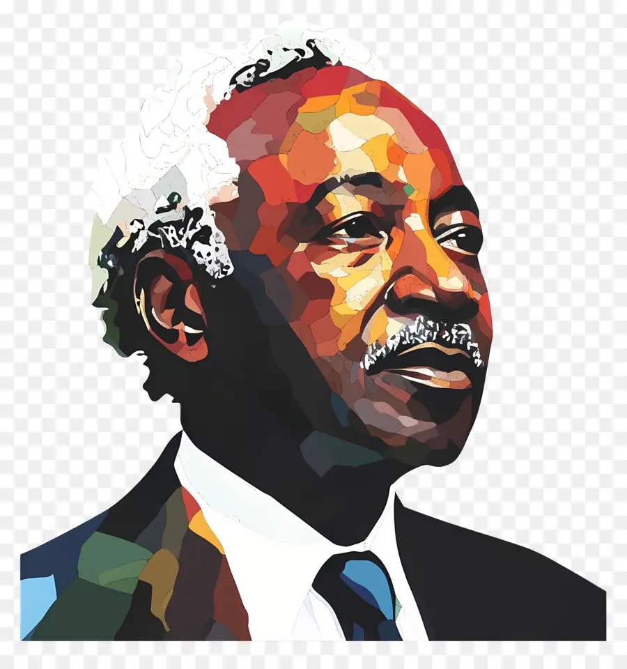 Julius Nyerere，Pop Art D'un Homme âgé PNG