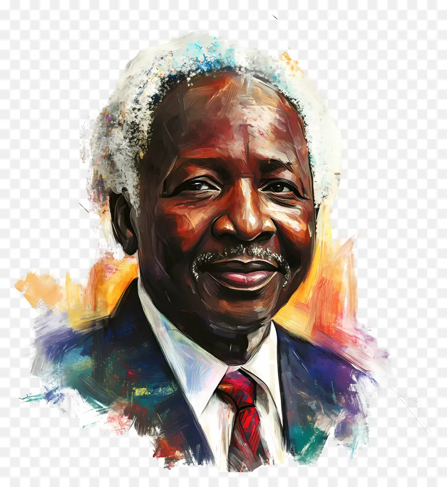 Julius Nyerere，Peinture De Portraits PNG