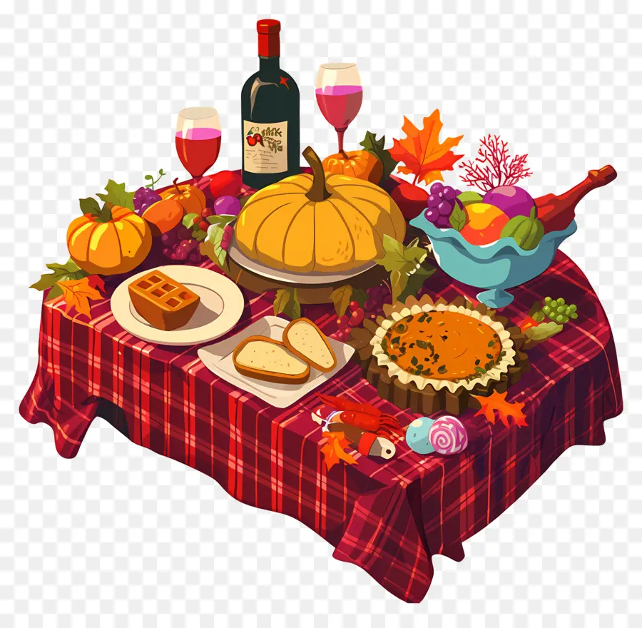 Table De Thanksgiving，Dîner De Thanksgiving PNG