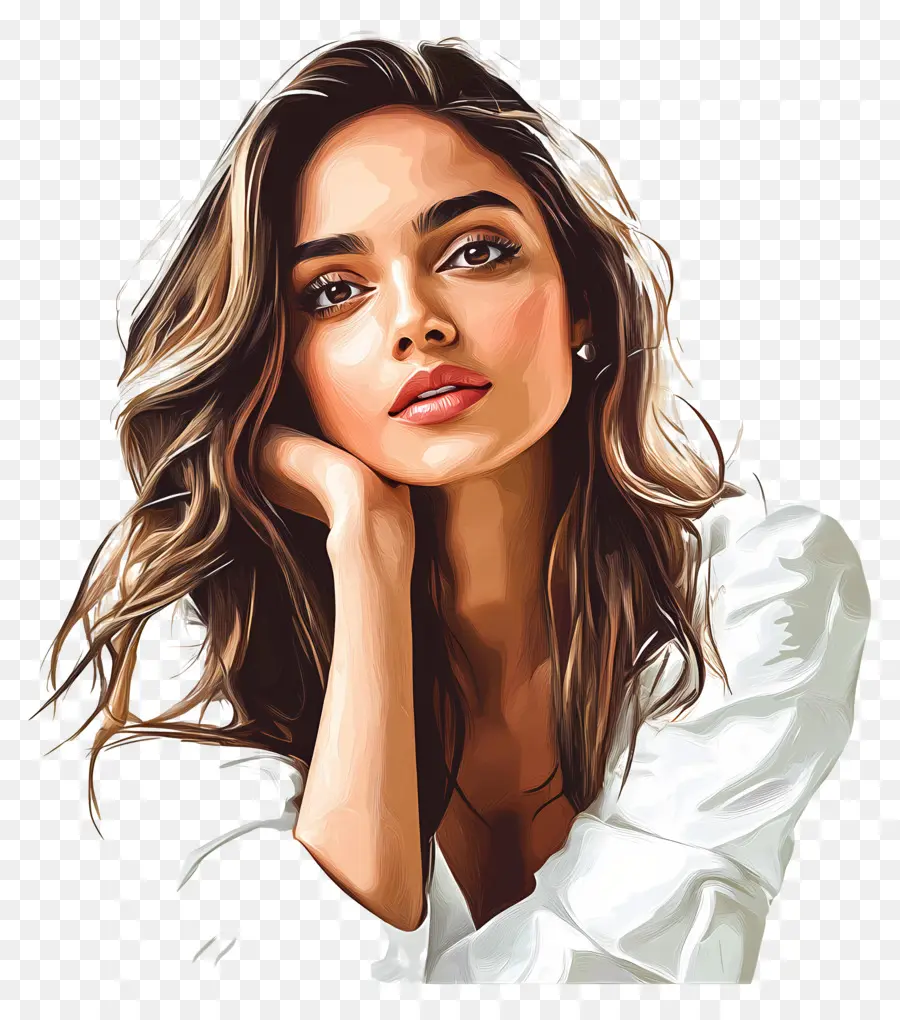 Deepika Padukone，Femme Illustrée PNG