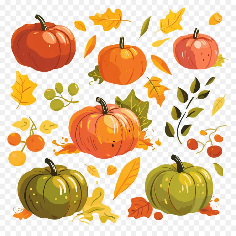 Citrouilles De Thanksgiving，Citrouilles PNG