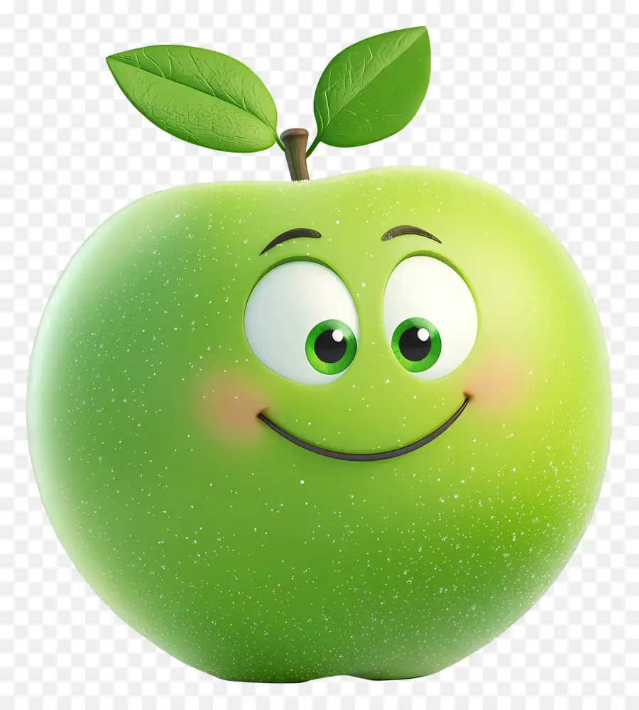 Pomme Verte，Souriant PNG