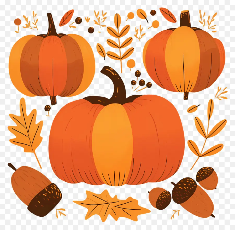 Citrouilles De Thanksgiving，Citrouilles PNG