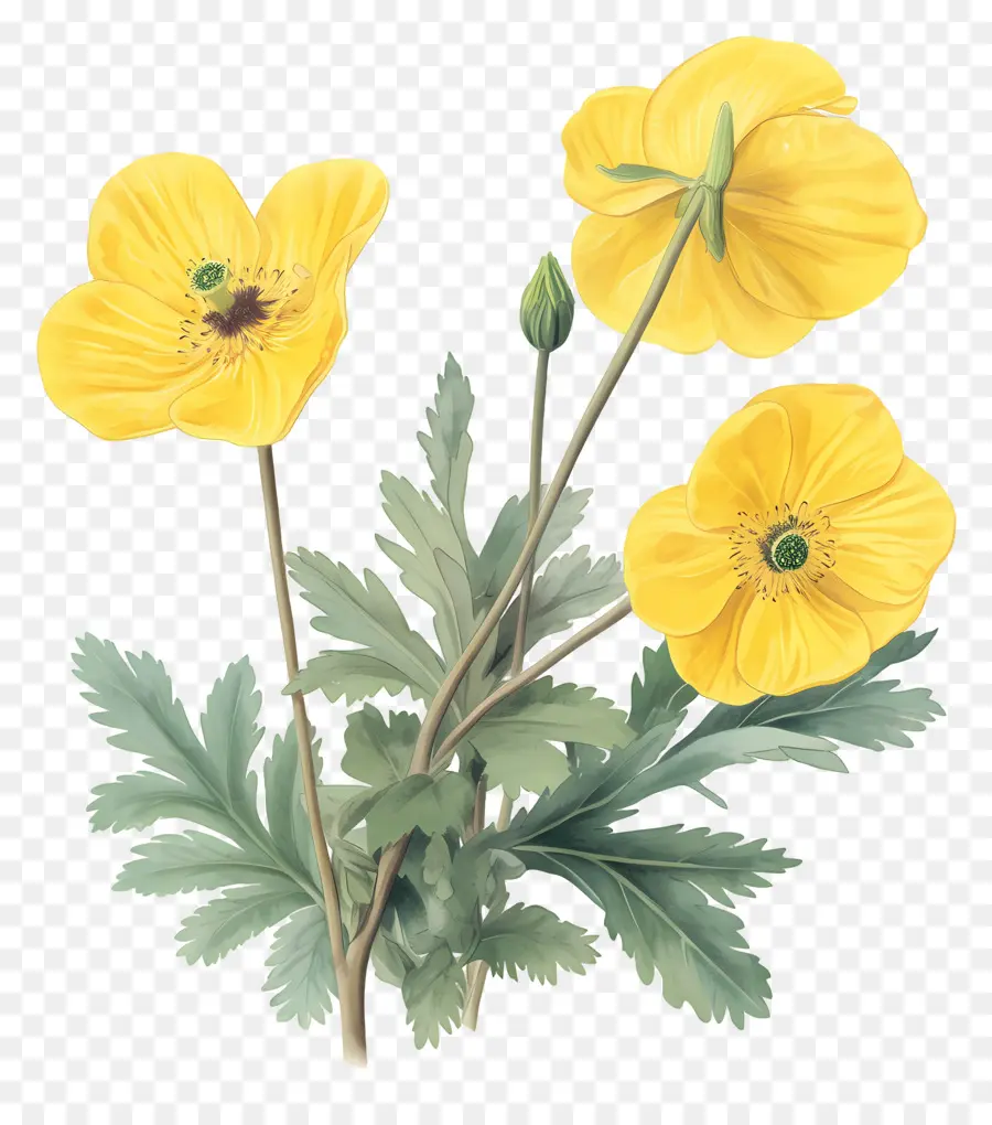 Fleur De Primevère，Fleurs Jaunes PNG