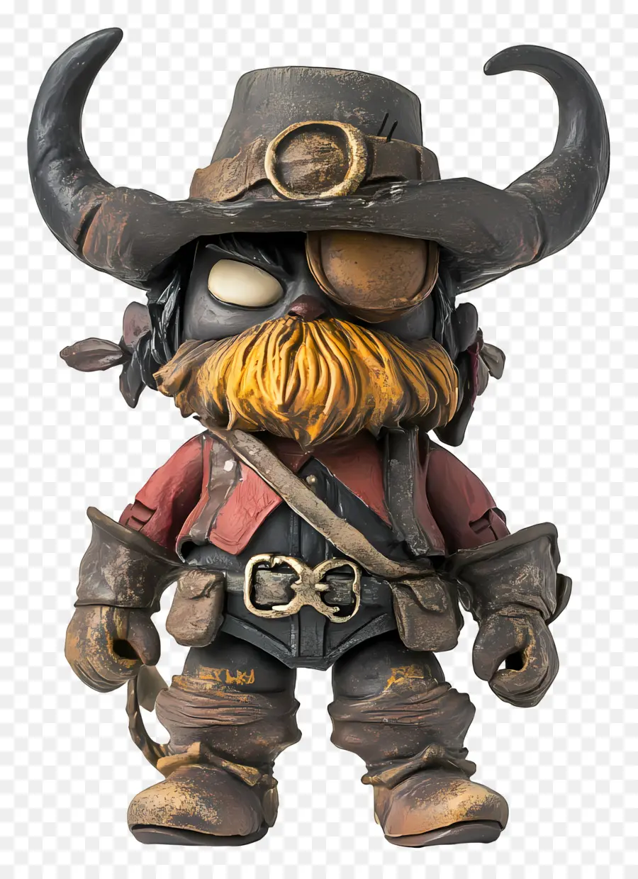 Cow Boy，Figurine De Pirate PNG