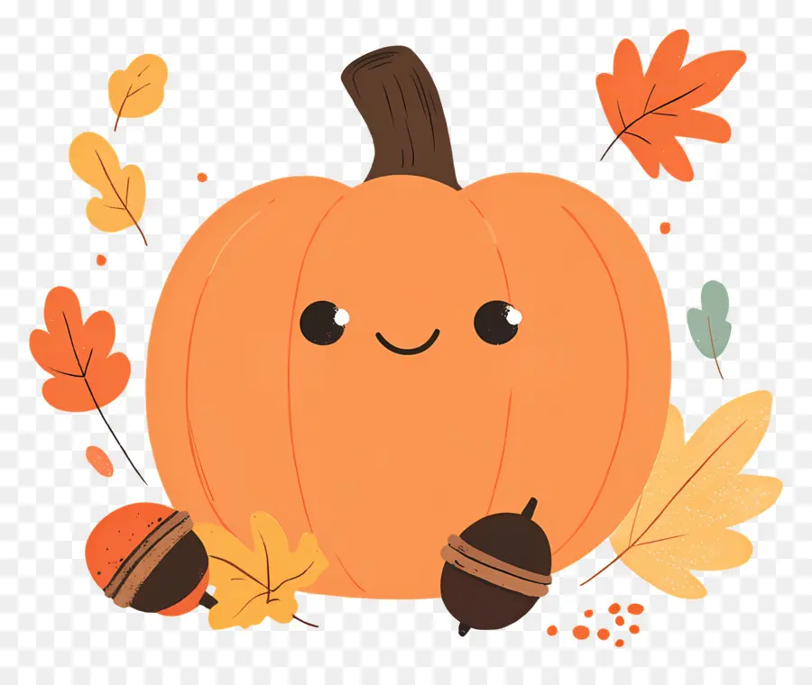 Citrouille Mignonne，Automne PNG