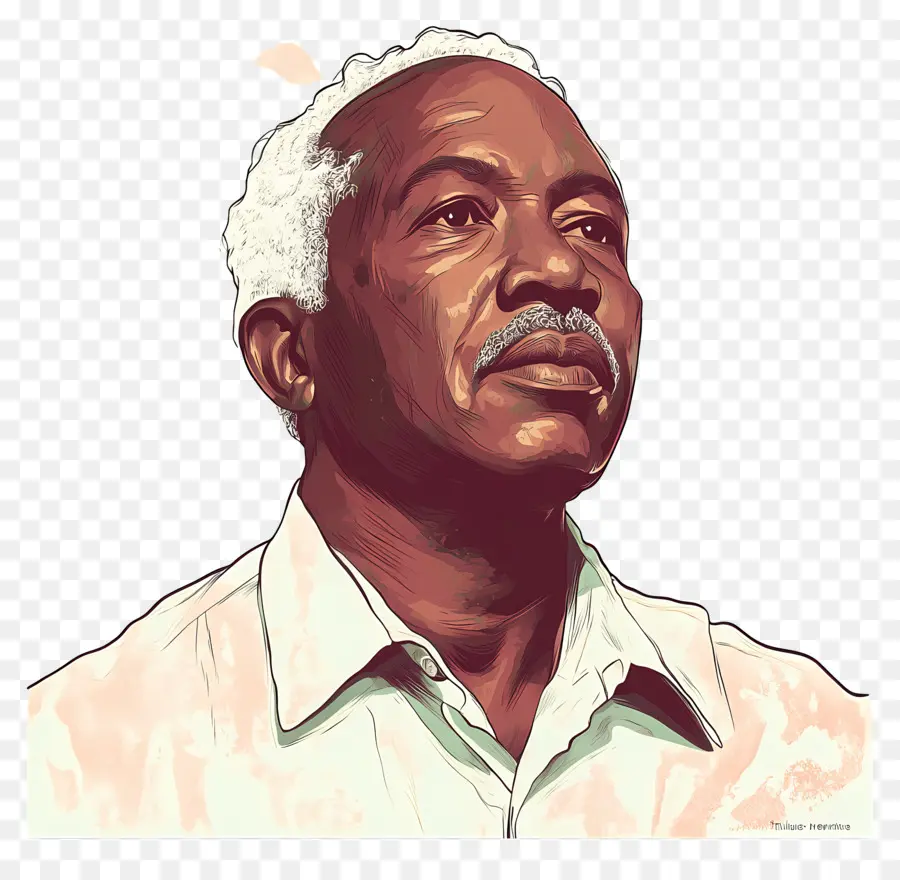 Julius Nyerere，Illustration D'un Homme âgé PNG