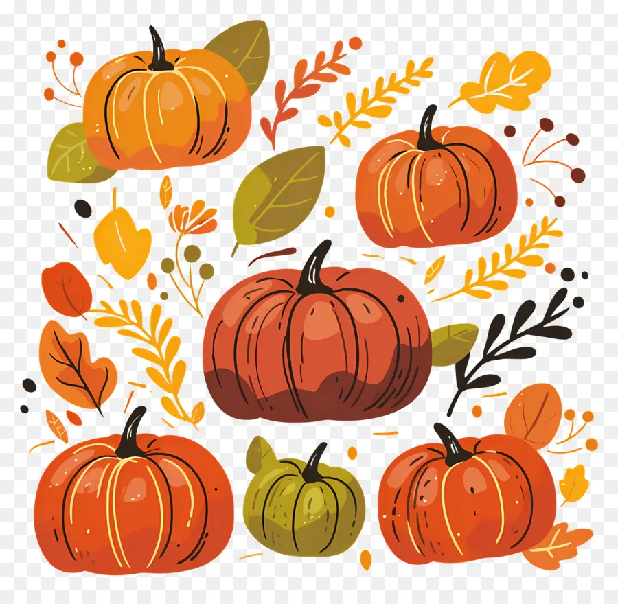 Citrouilles De Thanksgiving，Citrouilles PNG