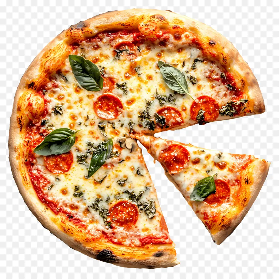 Pizza Mangée，Pizza PNG