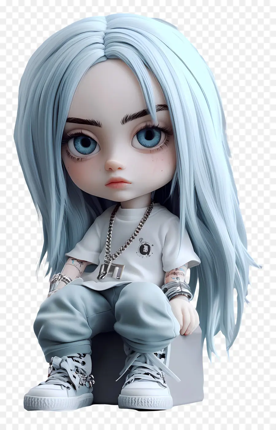 Billie Eilish，Poupée Chibi PNG