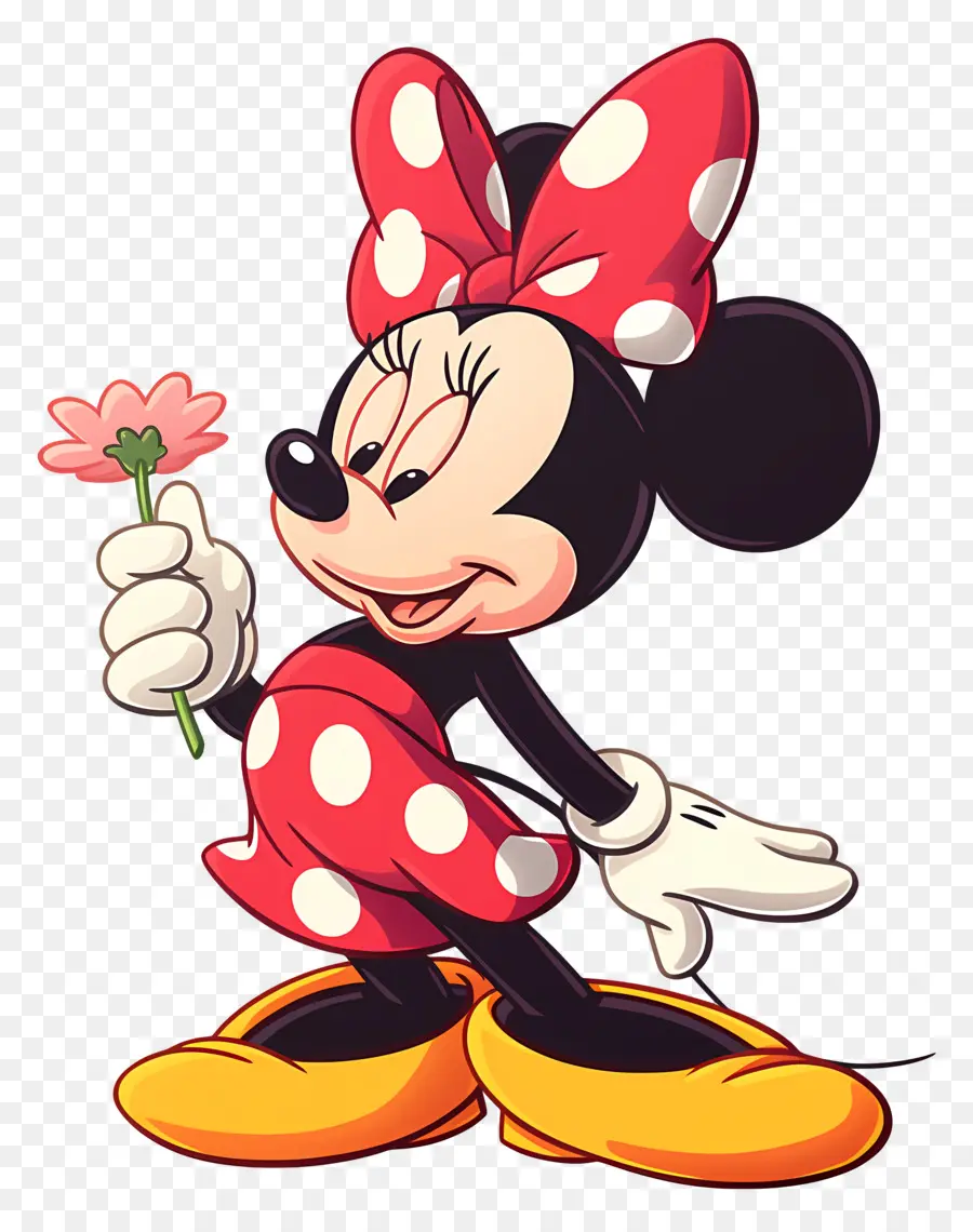 Minnie Souris，Souris De Dessin Animé Avec Cupcake PNG