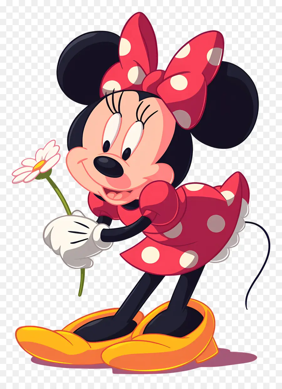 Minnie Souris，Souris De Dessin Animé Avec Cupcake PNG