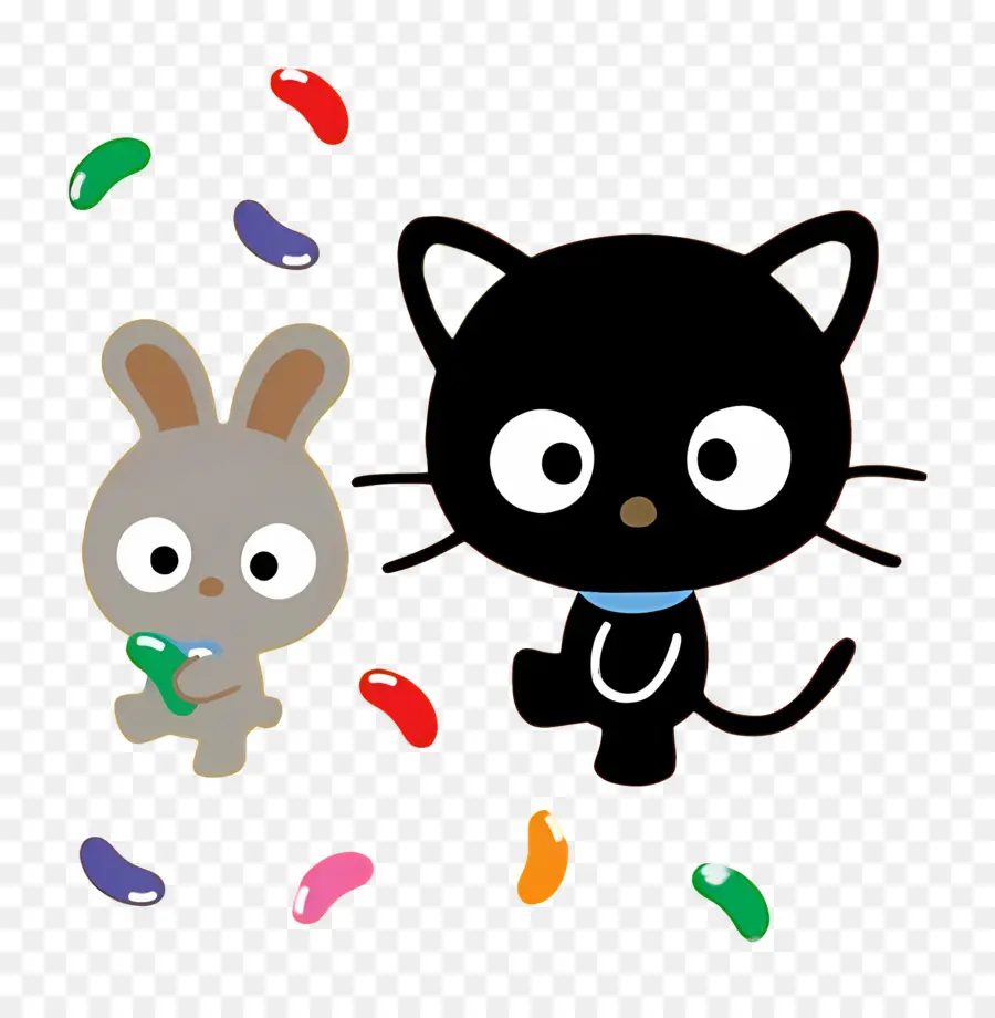 Chococat，Chat Et Lapin De Dessin Animé PNG