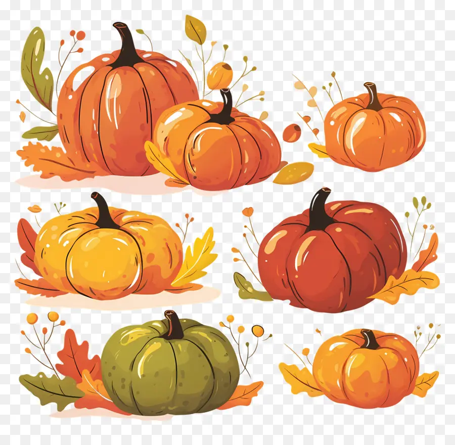 Citrouilles De Thanksgiving，Citrouilles PNG