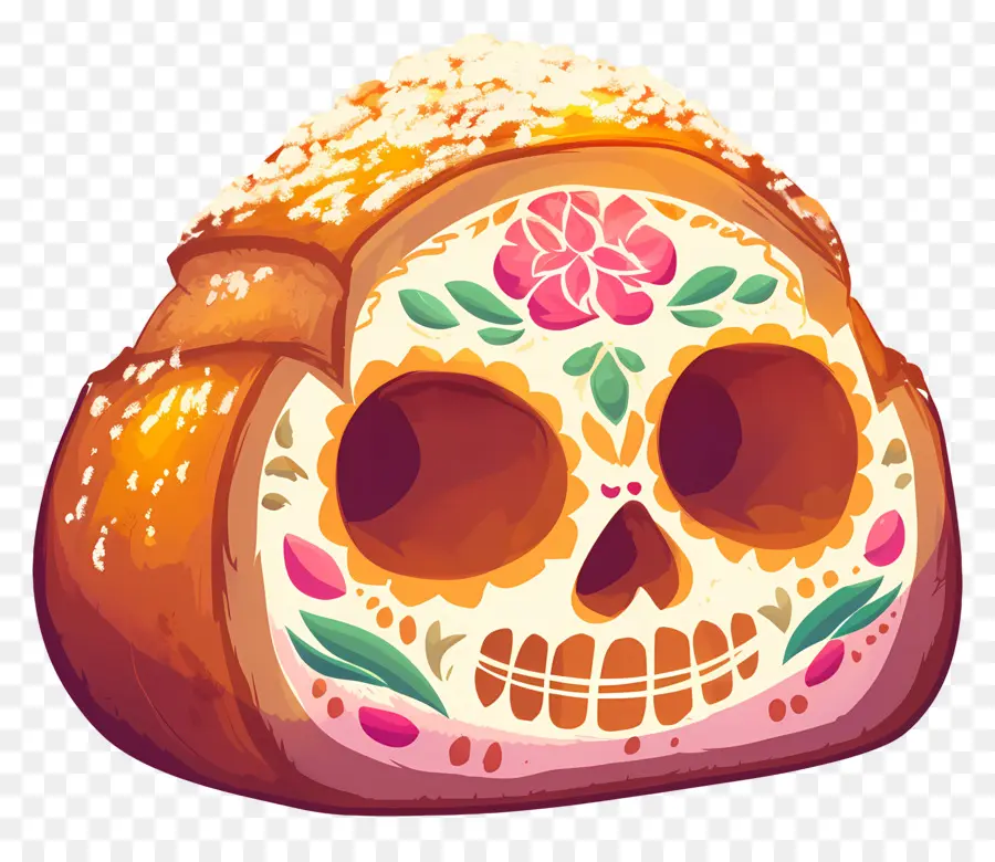 Pan De Muerto，Pain Décoré PNG