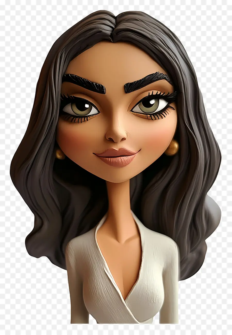 Deepika Padukone，Personnage élégant Aux Cheveux Foncés PNG