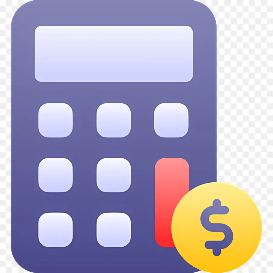 Calcul Budgétaire，Calculatrice Avec Signe Dollar PNG