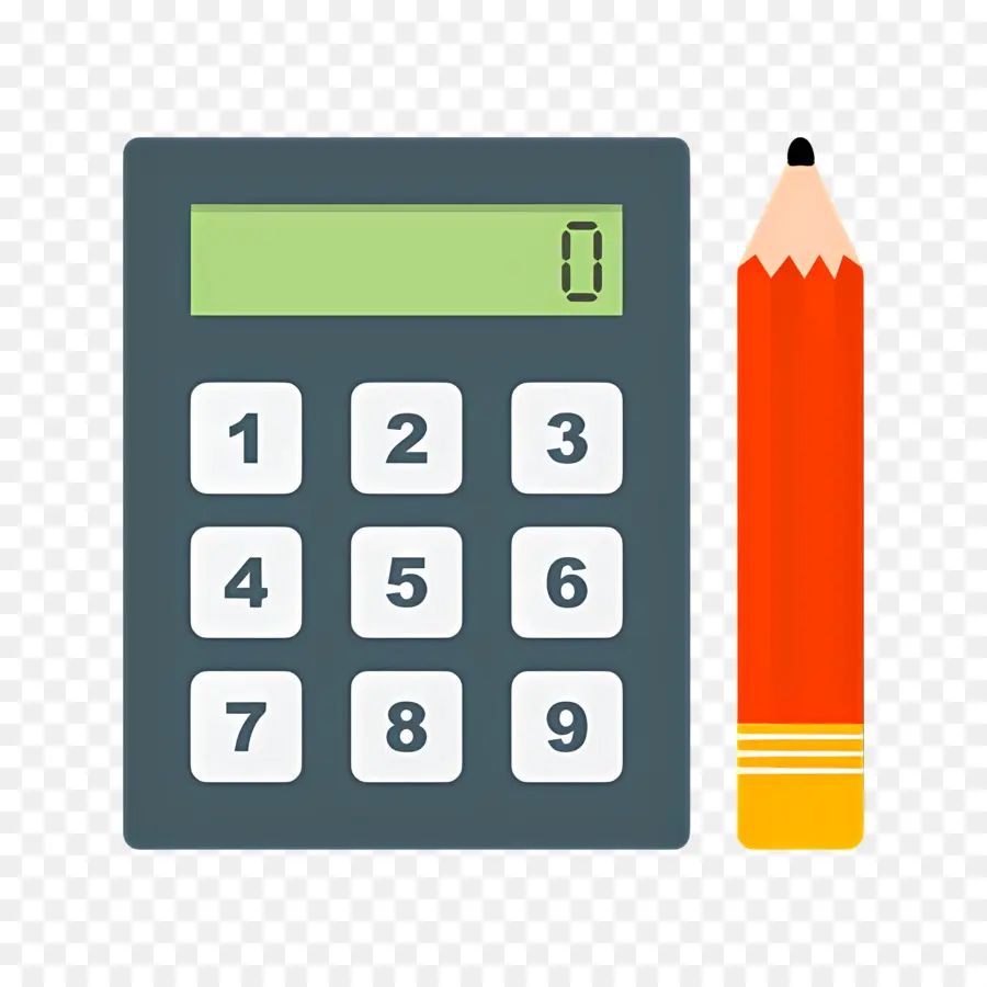 Calcul Budgétaire，Calculatrice Et Crayon PNG