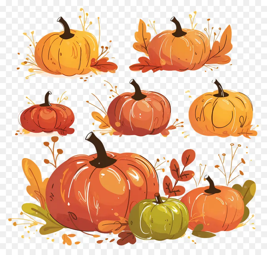 Citrouilles De Thanksgiving，Citrouilles PNG