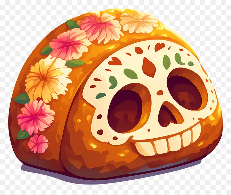 Pan De Muerto，Pain Décoré PNG