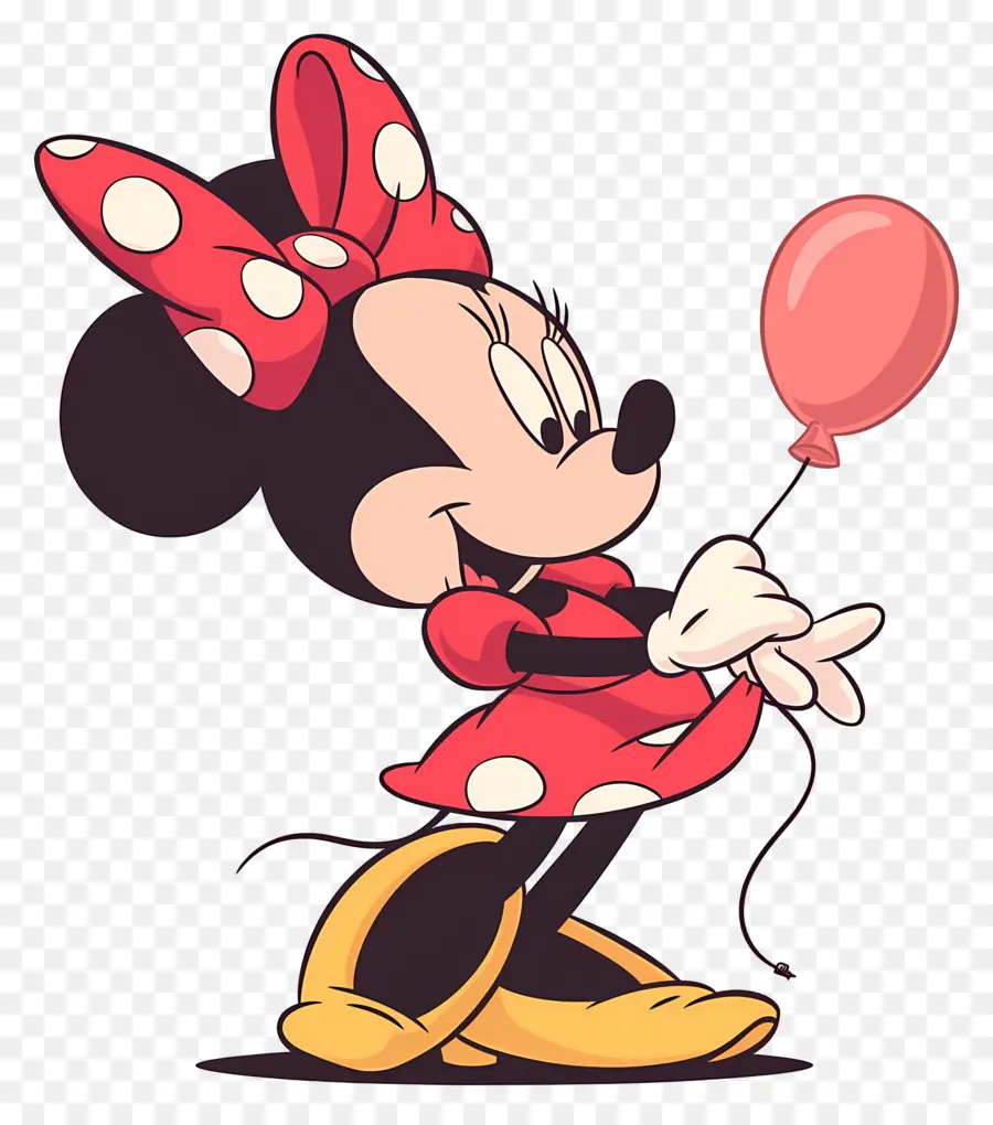 Minnie Souris，Souris De Dessin Animé Avec Cupcake PNG