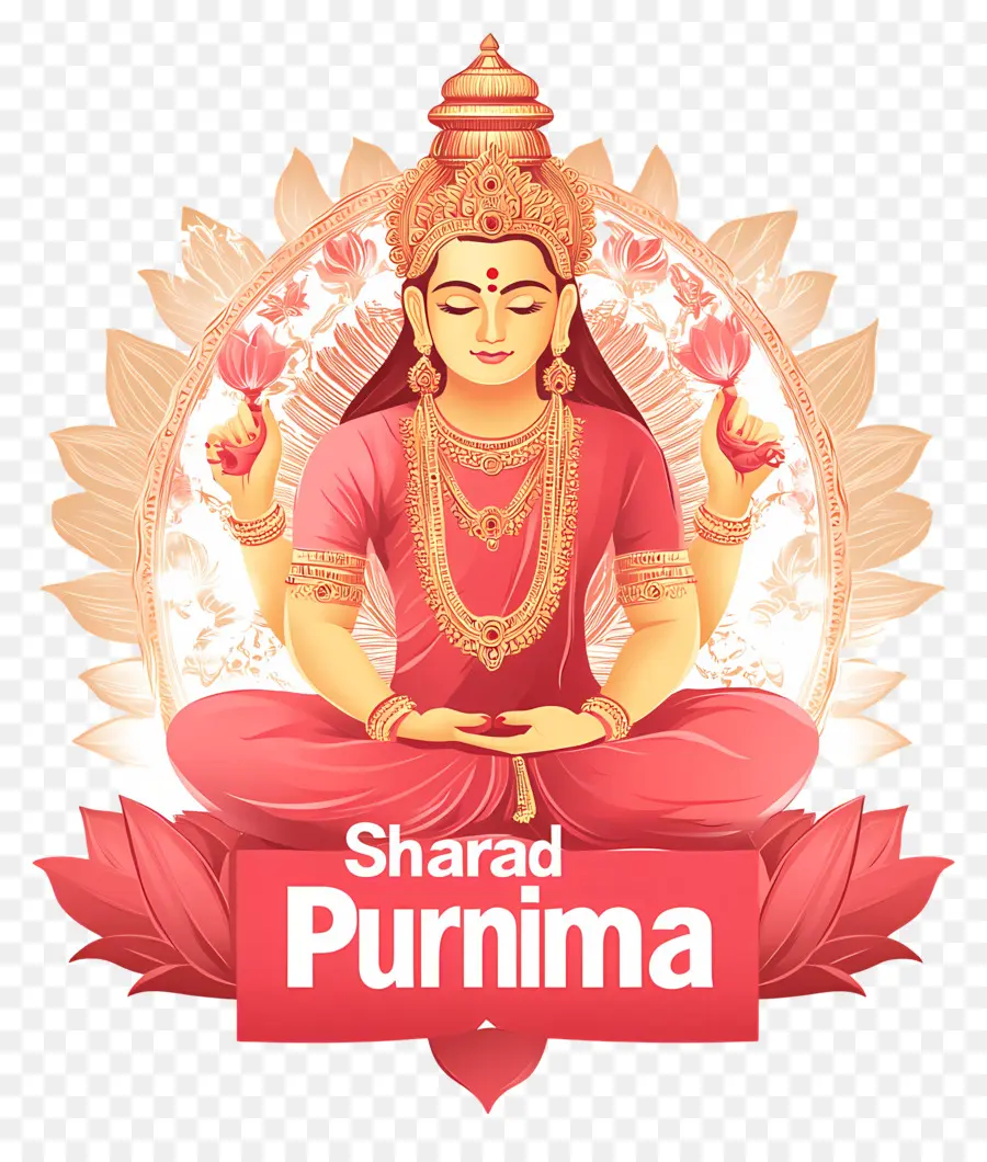 Sharad Purnima，Illustration De La Déesse PNG