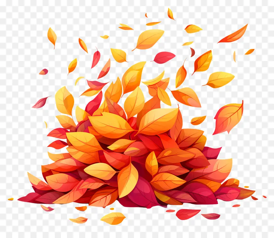 Tas De Feuilles D'automne，Feuilles D'automne PNG