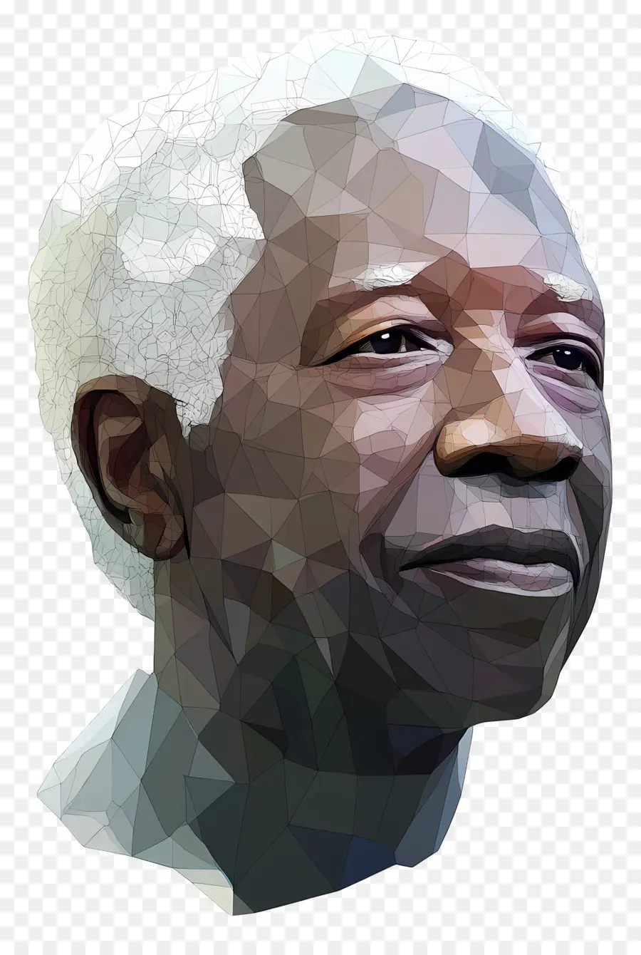 Julius Nyerere，Homme âgé Art Low Poly PNG