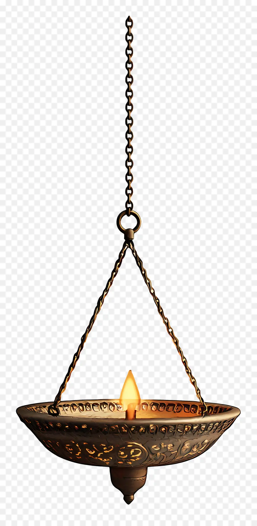 Diya Suspendue，Lampe à Huile Suspendue PNG