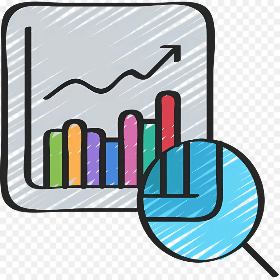 Bourse，Graphique Et Loupe PNG