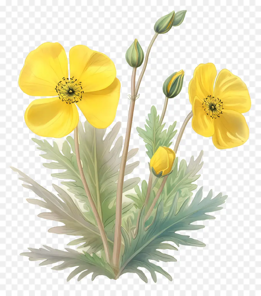 Fleur De Primevère，Fleurs Jaunes PNG