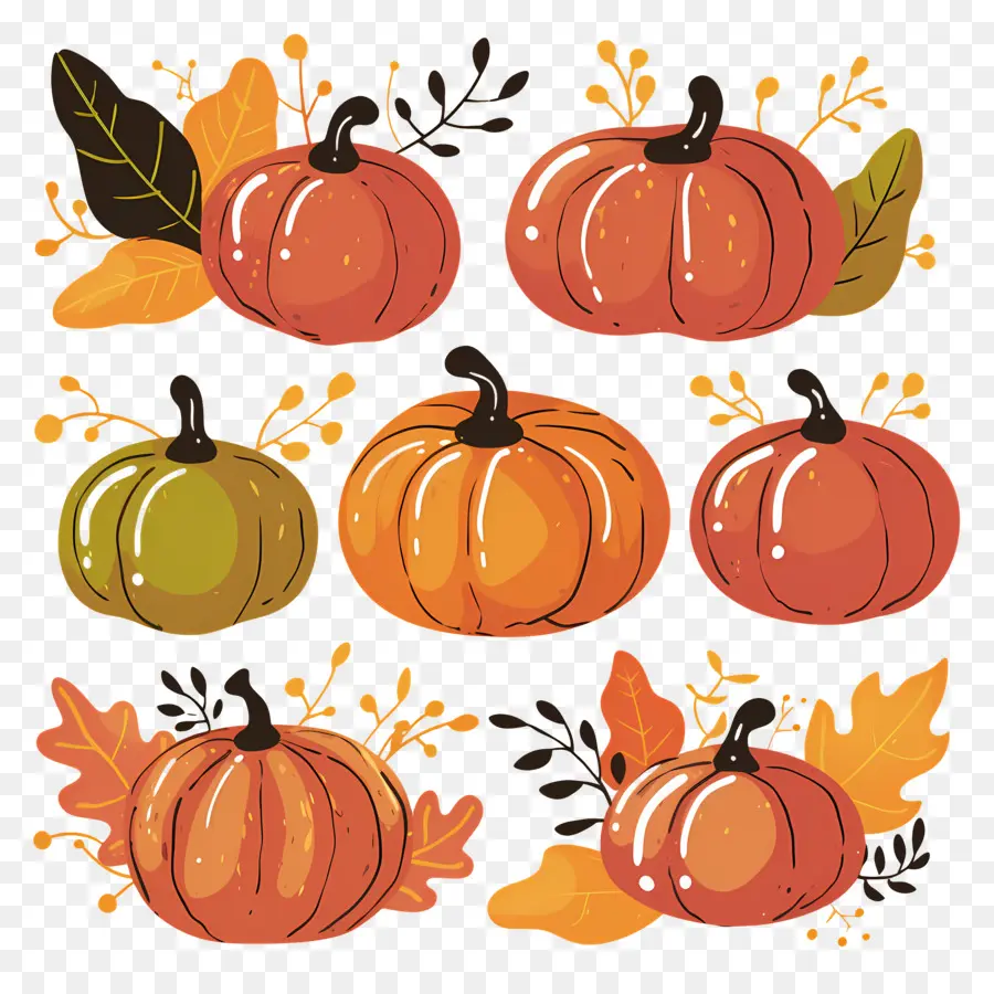 Citrouilles De Thanksgiving，Citrouilles PNG