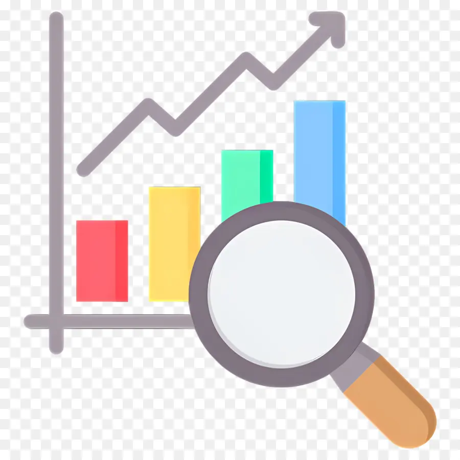 Bourse，Document Avec Loupe PNG