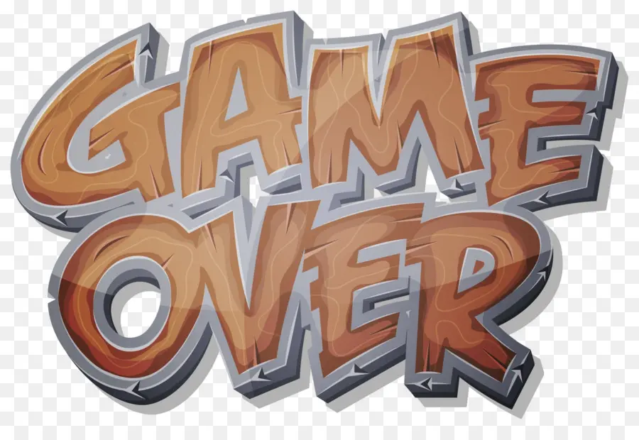 Jeu Terminé，Texte Game Over PNG