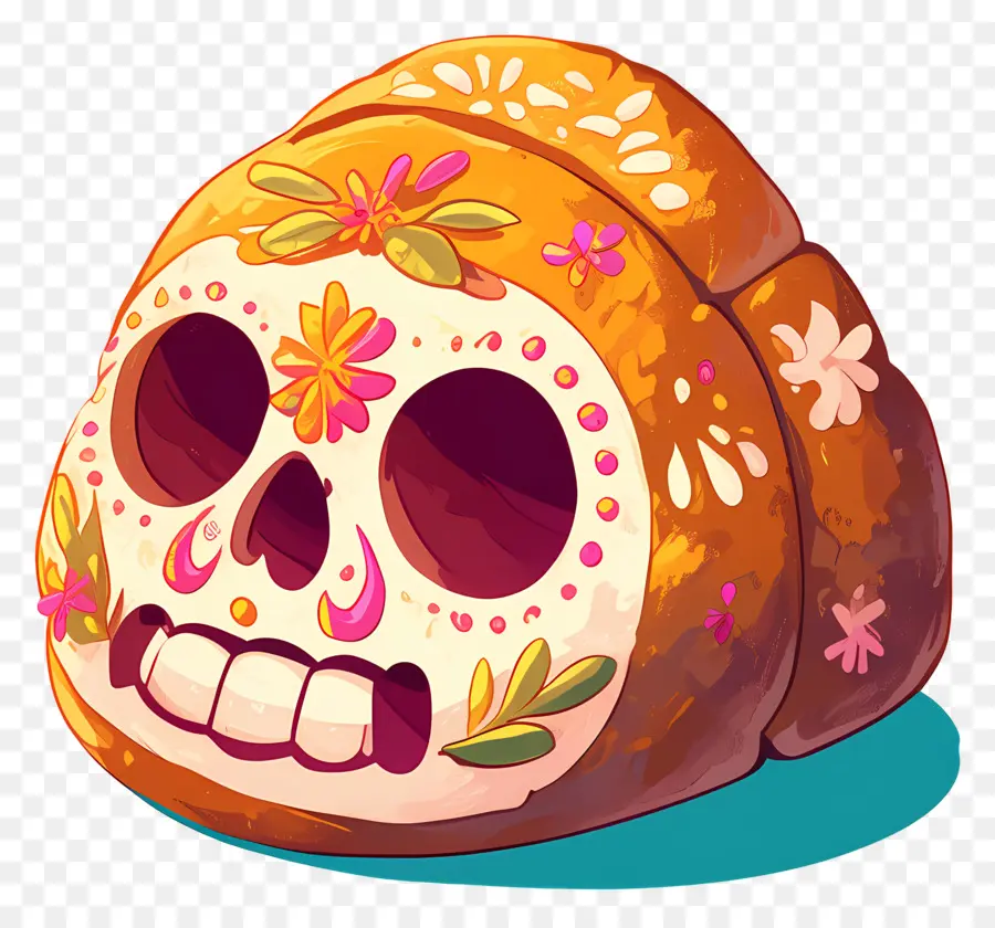 Pan De Muerto，Pain Décoré PNG