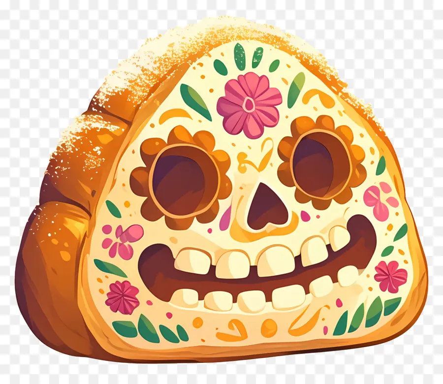 Pan De Muerto，Pain Décoré PNG