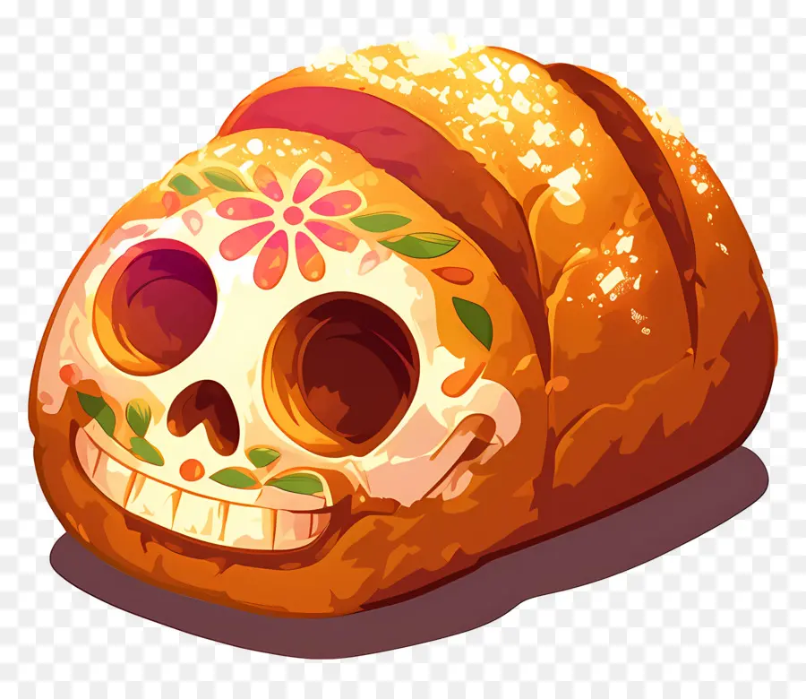 Pan De Muerto，Pain Décoré PNG