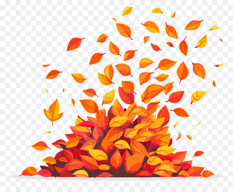 Tas De Feuilles D'automne，Feuilles D'automne PNG