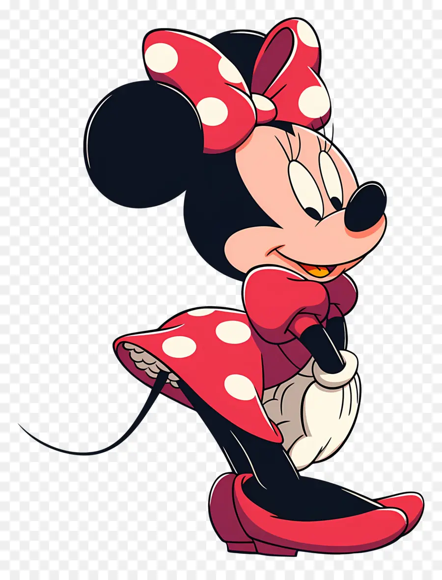 Minnie Souris，Souris De Dessin Animé Avec Cupcake PNG